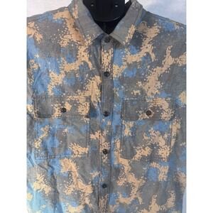 EUC prAna short sleeve button down vented slim fit Size‎ Large